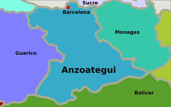 Mapa de busqueda inmuebles en Anzoategui Venezuela