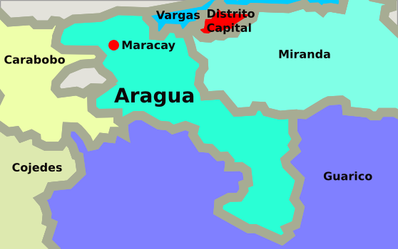 Mapa de busqueda inmuebles en Aragua Venezuela