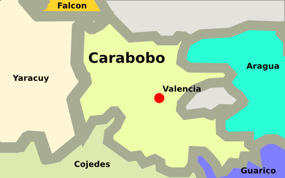 Mapa de busqueda inmuebles en Carabobo Venezuela