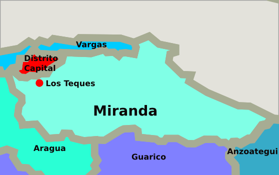 Mapa de busqueda inmuebles en Miranda Venezuela