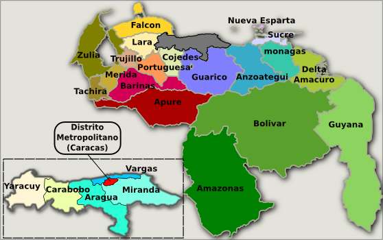 mapa de venezuela